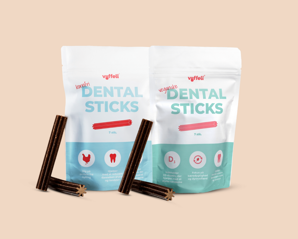 Vuffeli lancerer dental sticks.