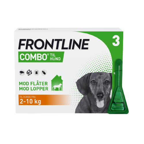 Frontline Combo pipetter loppe- og flåtmiddel | 2–10 kg (3 pipetter)