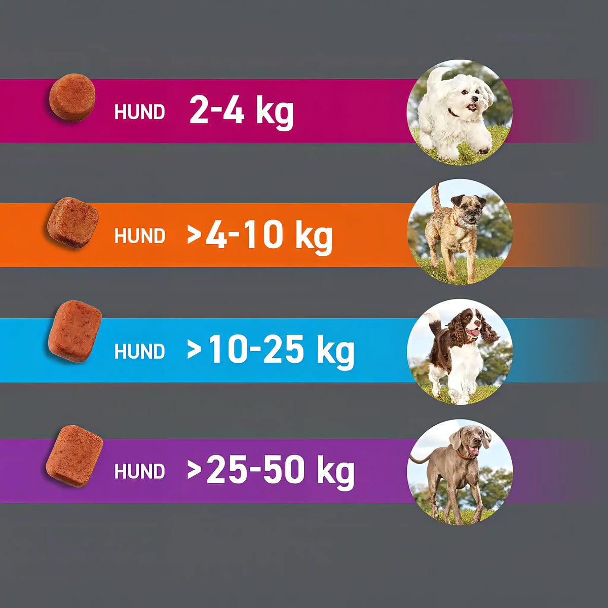 Frontpro tyggetabletter loppe- og flåtmiddel | 2-4 kg (3 stk)