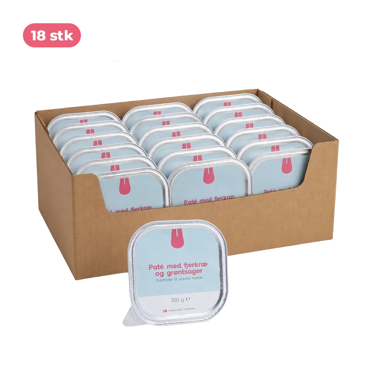 Vådfoder til voksne hunde, 300 g (18 stk)