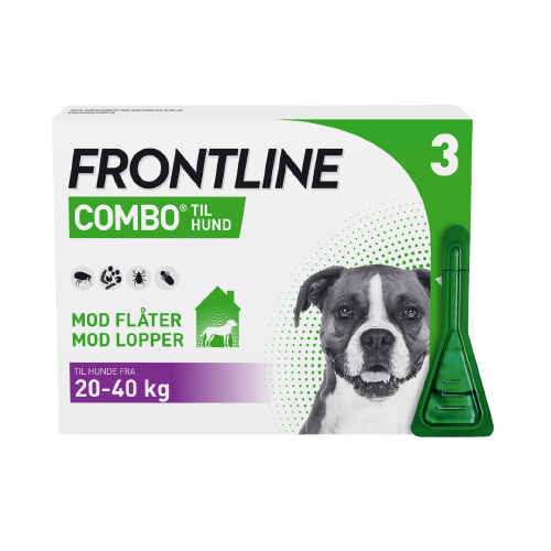 Frontline Combo pipetter loppe- og flåtmiddel | >20–40 kg (3 pipetter)